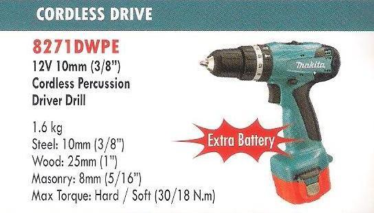 Cordless Drive Drill, 8271DWPE