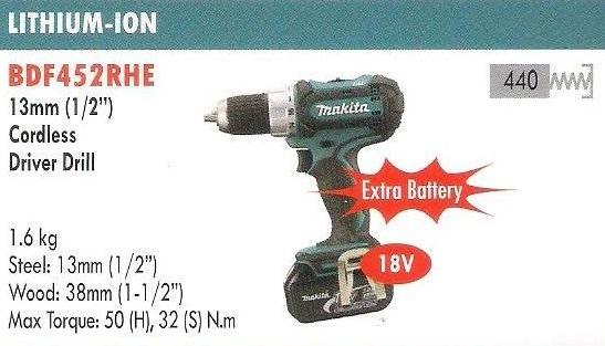 Cordless Drive Drill, BDF452RHE