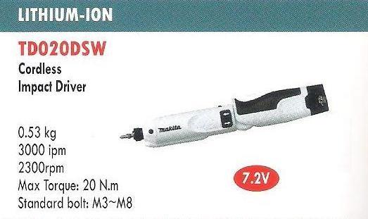Cordless Impact Driver, TD020DSW