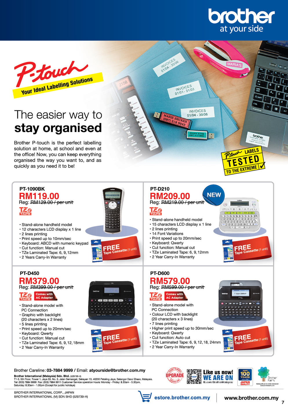 Brother Label Printer Label Printers Pacific Office M Sdn Bhd
