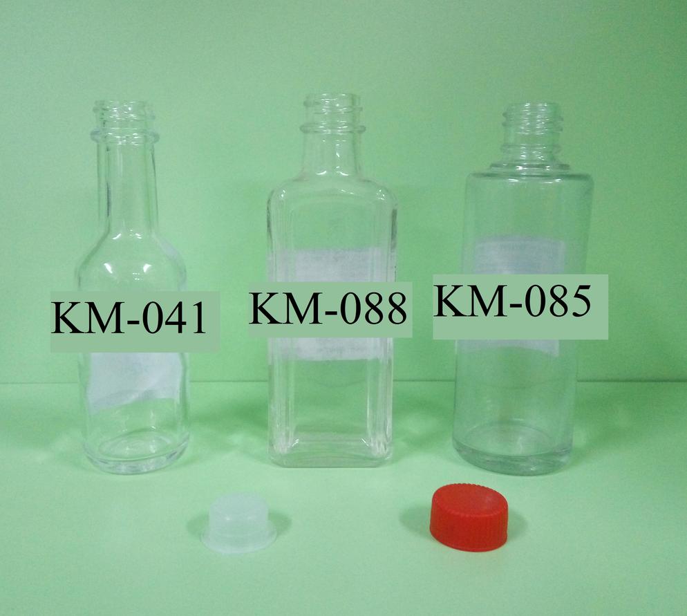 KM glass bottle