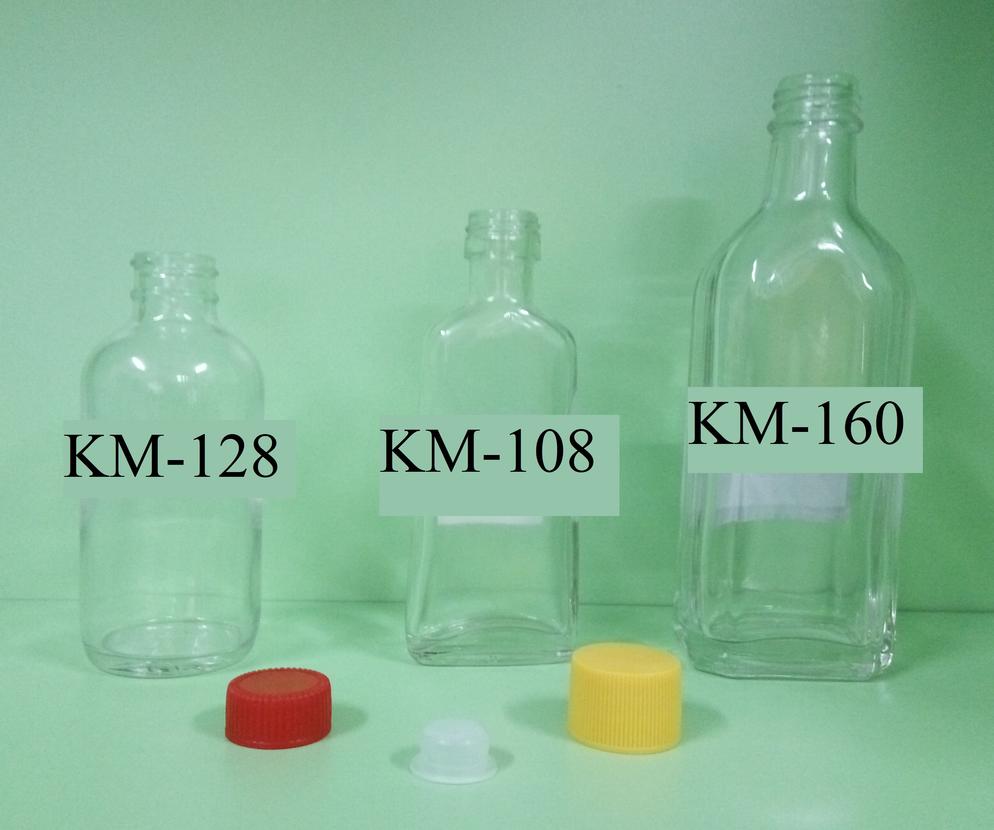 KM glass bottle