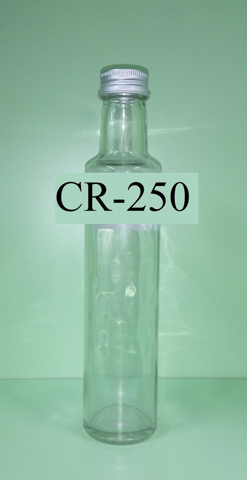 Round glass bottle