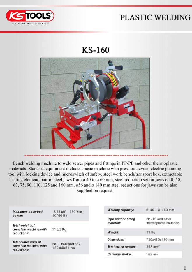 KS-160 Butt Welding Machine