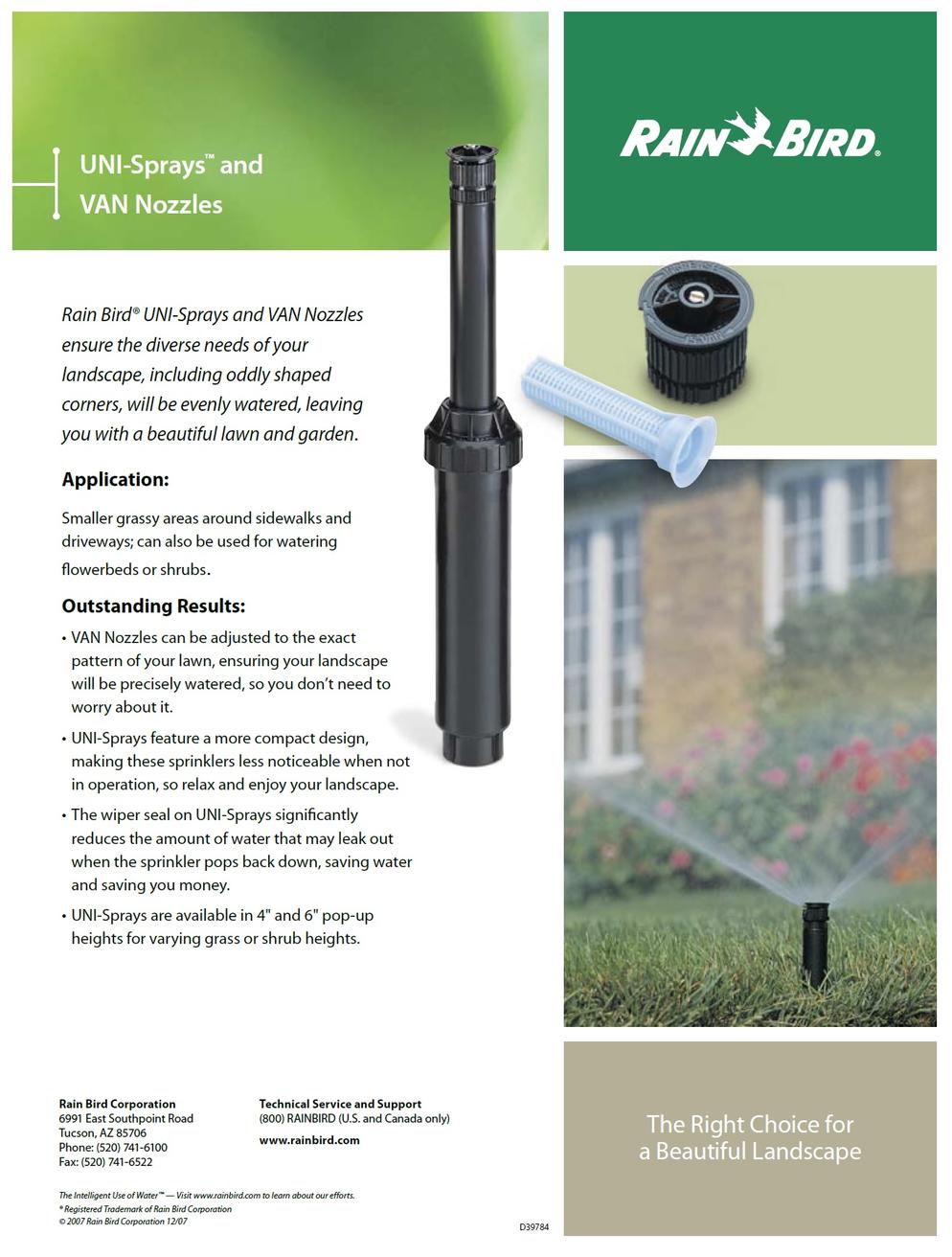 IRRIGATION RAIN BIRD POP UP SPRINKLER