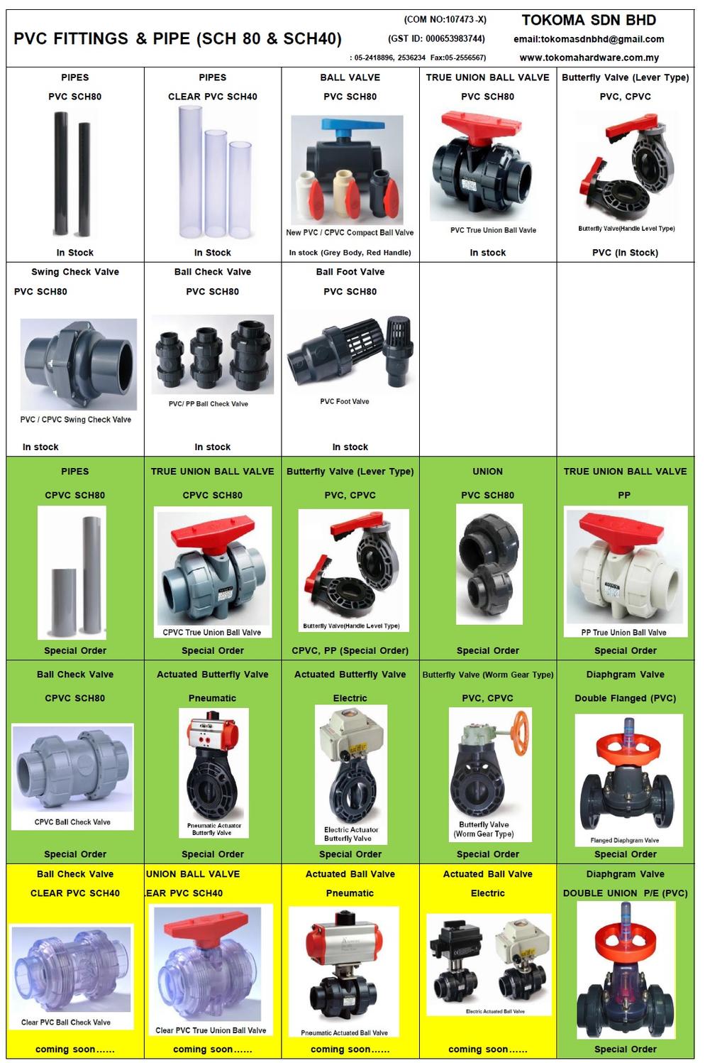 uPVC SCHEDULE 40 FITTINGS & PIPE