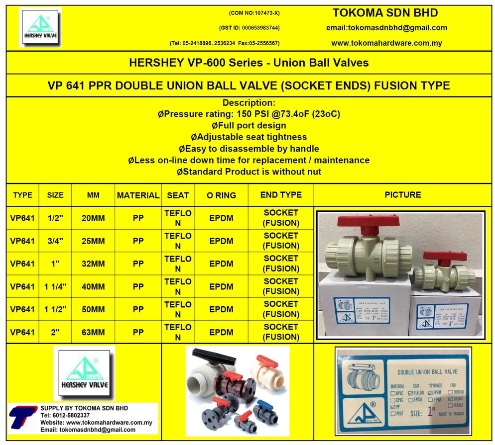 HERSHEY VALVES