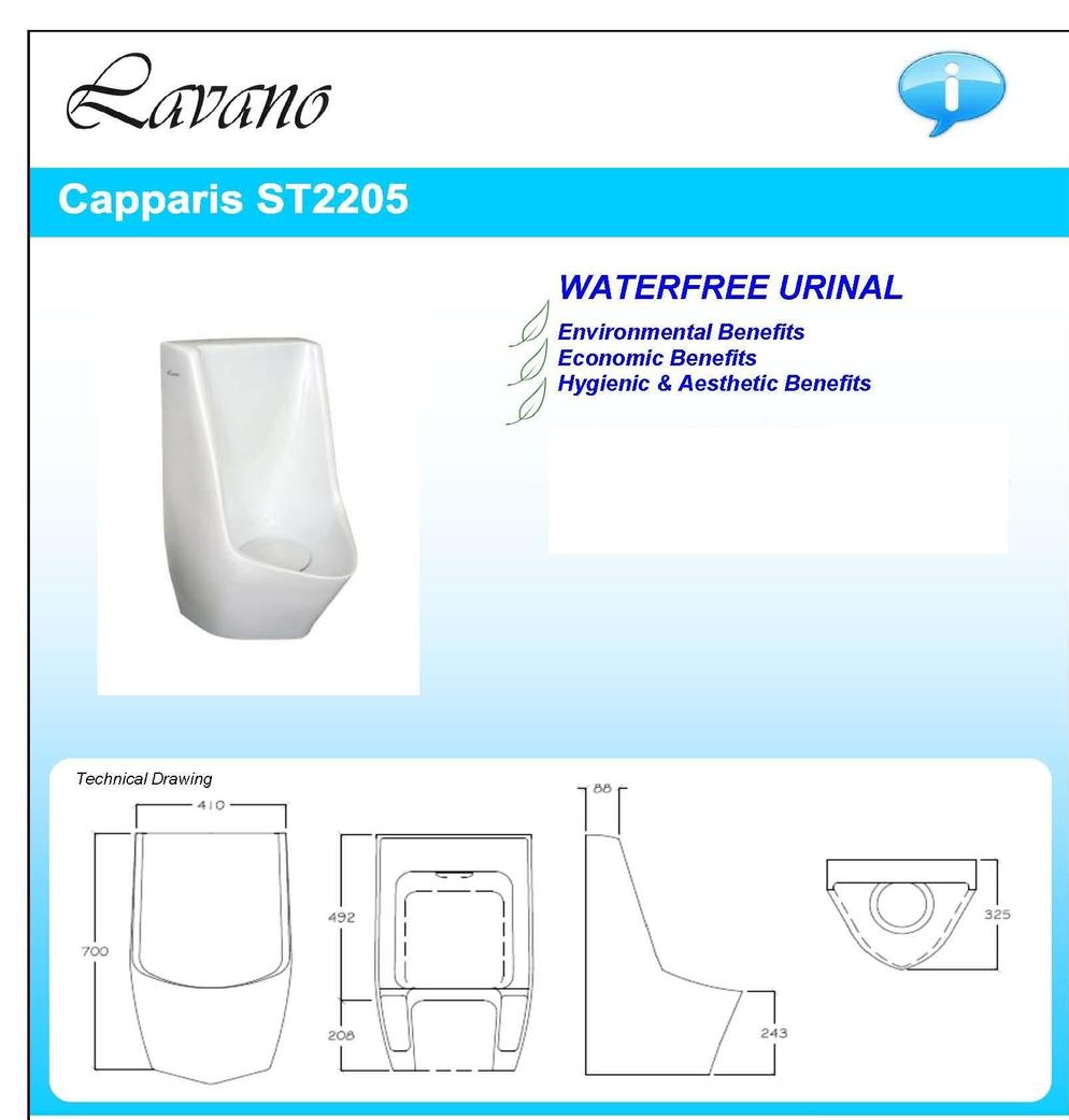 SANITON WATERLESS URINAL