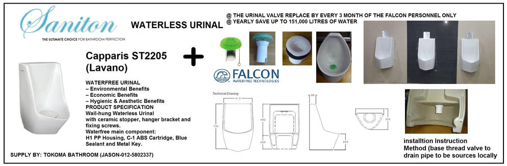 SANITON WATERLESS URINAL