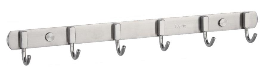Stainless steel 6pcs single robe hook(Matt)RAL YJ37076M