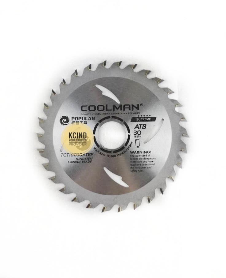 Coolman TCT10030AT 4" (100mm) Cutting Blade