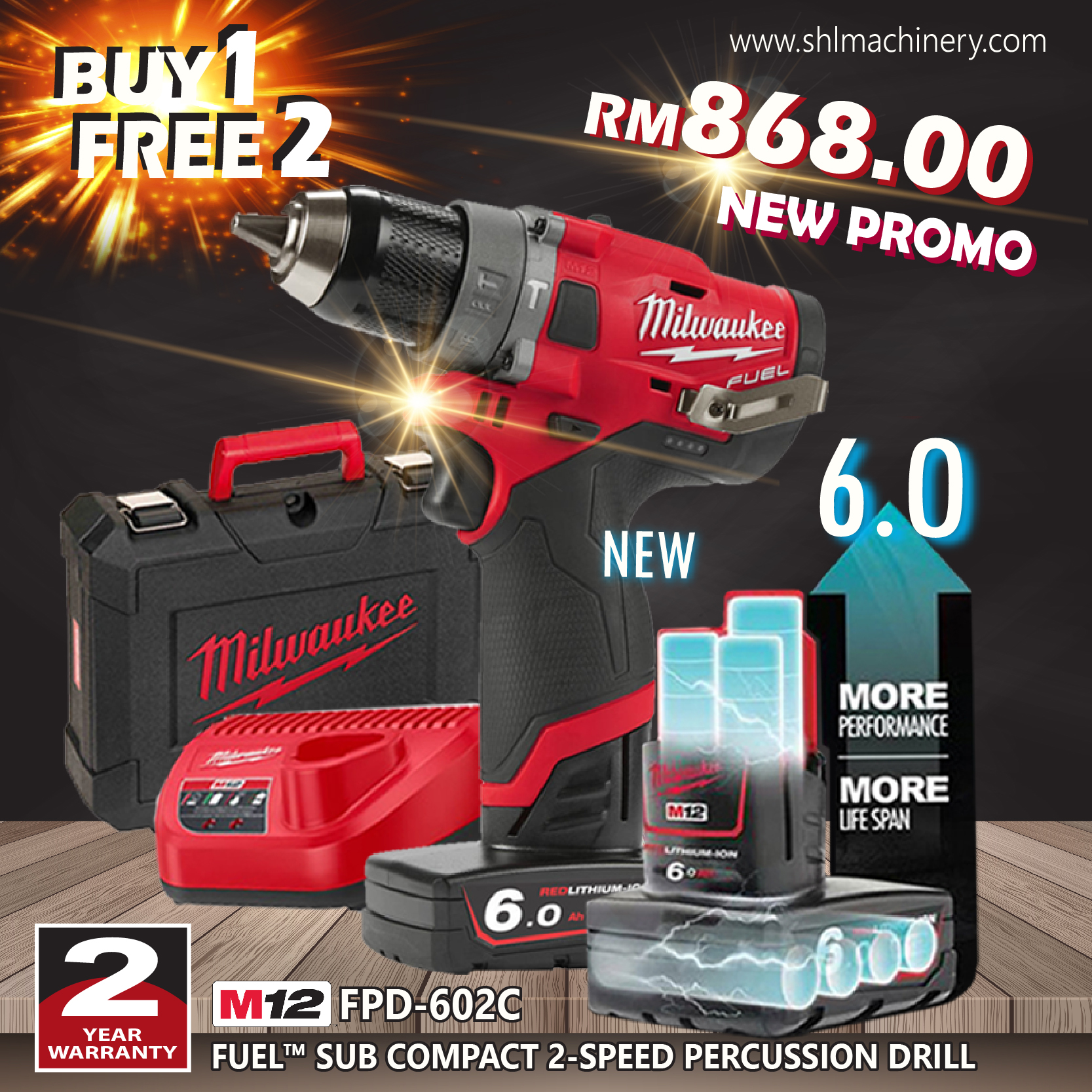 M12 FPD-602C FREE 48-32-1500 38Pcs DRILL & DRIVER