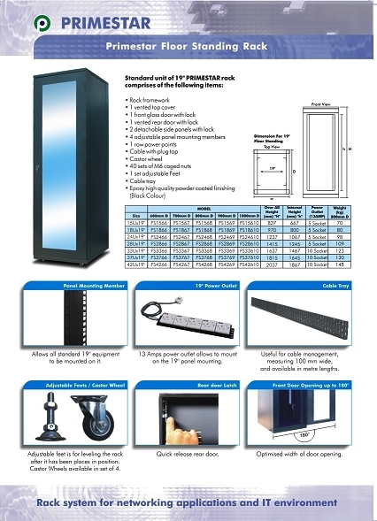 Primestar Floor Standing Rack