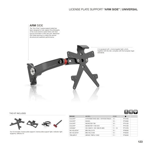 Lisence Plate Support "Arm Side"