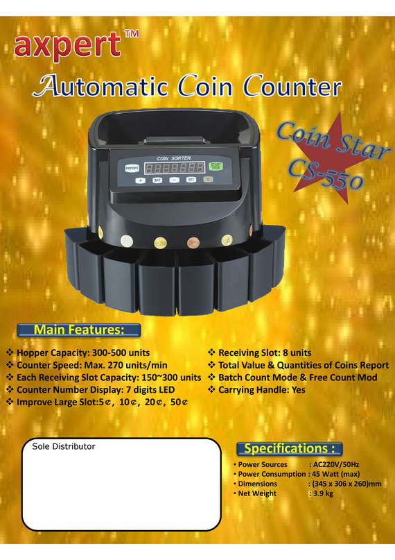 Automatic Coin Counter Coin Star CS-550