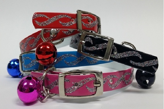 Pet Collar Shiny Twist with Color Bell