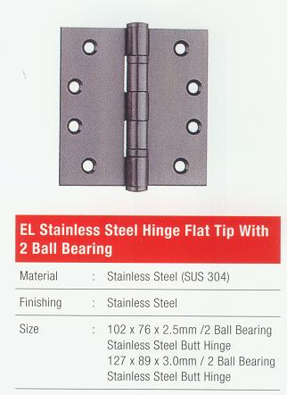 EL Stainless Steel Hinge Flat Tip With 2 Ball Bearing