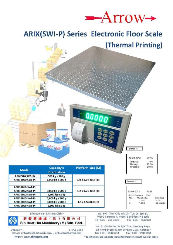 Arrow ARIX SWI-P Floor Scale(Thermal Printing)