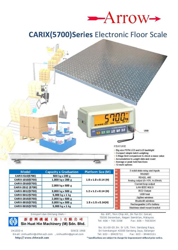 Arrow CARIX 5700 Floor Scale