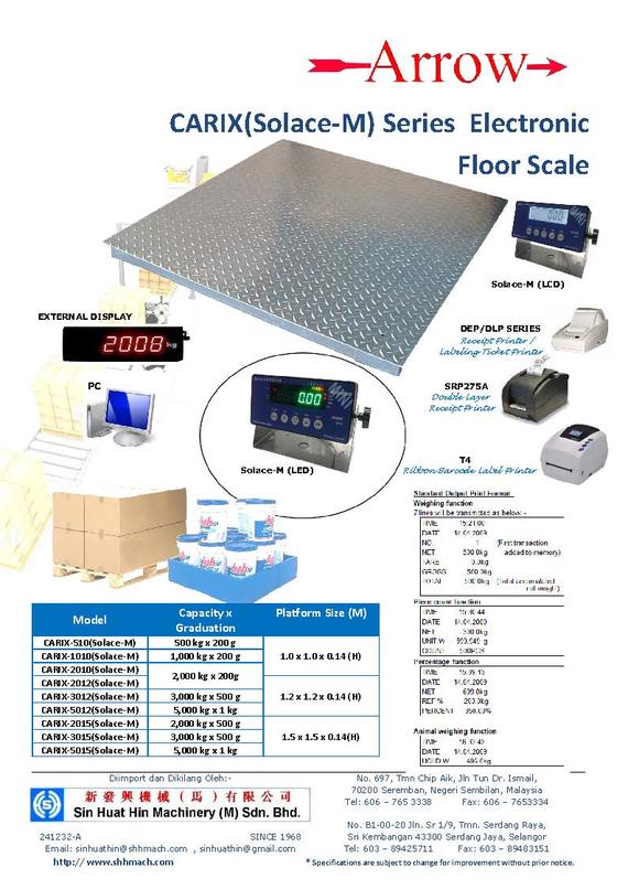 Electronic  Floor Scale - Arrow CARIX (Solace-M) Series