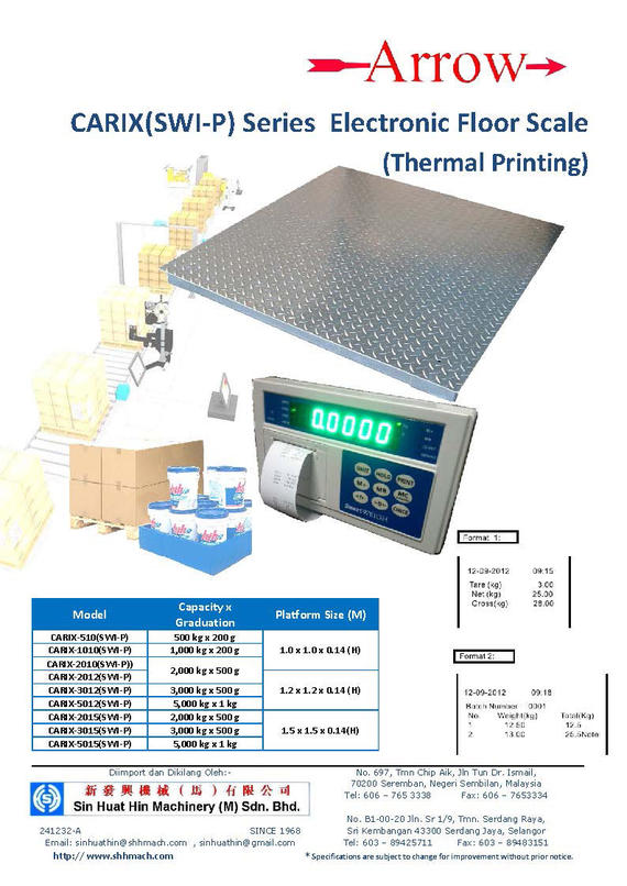 Arrow CARIX SWI-P Floor Scale(Thermal Printing)