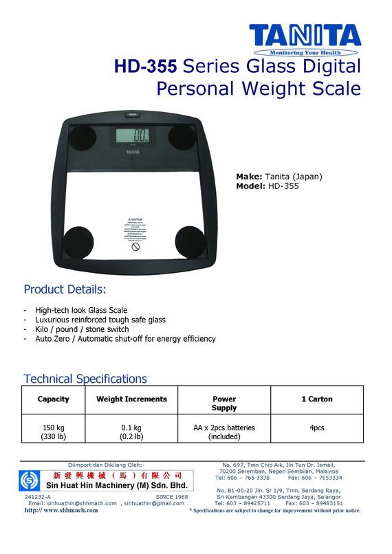 TANITA Baby Scale - 1583 – Eong Huat