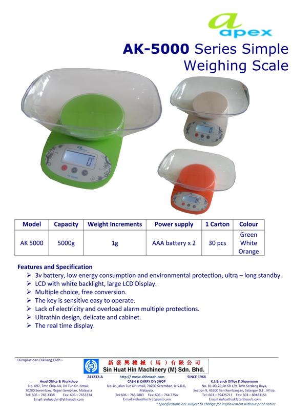 AK-5000 Series Simple Weighing Scale