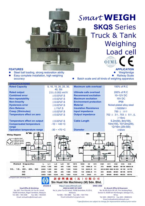 Smart WEIGH SKQS Series Truck & Tank Weighing Load cell