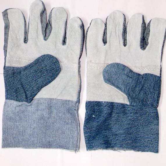 SEMI LEATHER BLUE JEANS GLOVES
