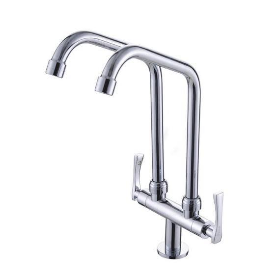 Double Kitchen Pillar Sink Tap FLE722