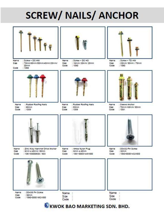 Screw/ Nails/ Anchor