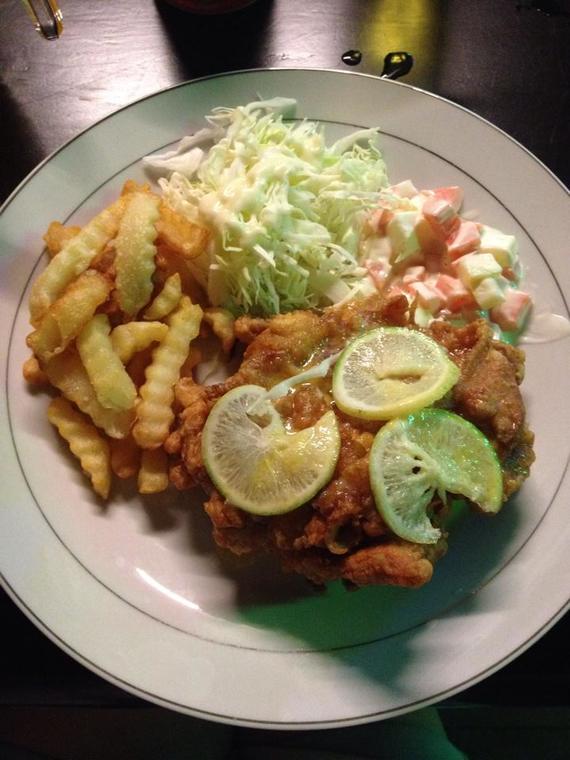 Deep Fried Chicken Chop with Lemon Sauce