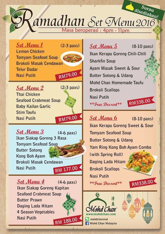 Ramadhan Special Menu