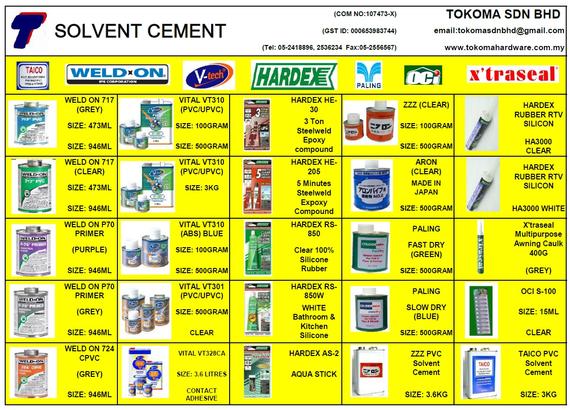 PVC/UPVC SOLVENT CEMENT