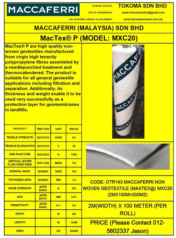 MACCAFERRI GEOTEXTILES
