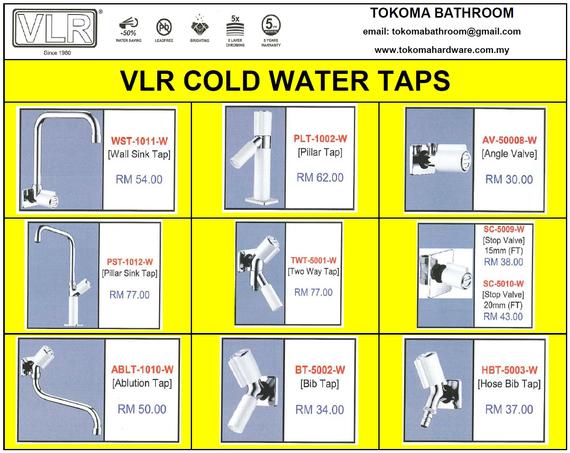 VLR WATER COLD TAPS