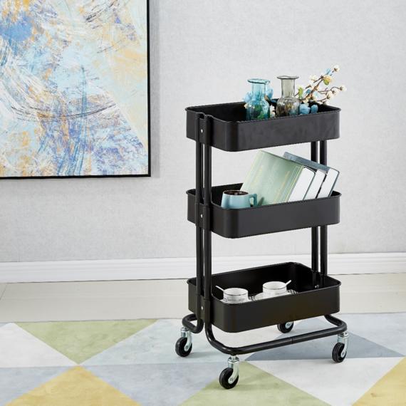 Alcor System Multipurpose 3-Tier Trolley Organizer with Wheels