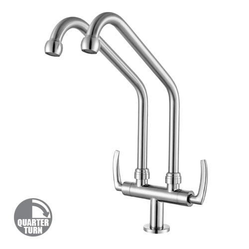 Double Spout Kitchen Pillar Sink Tap AMFC1940A