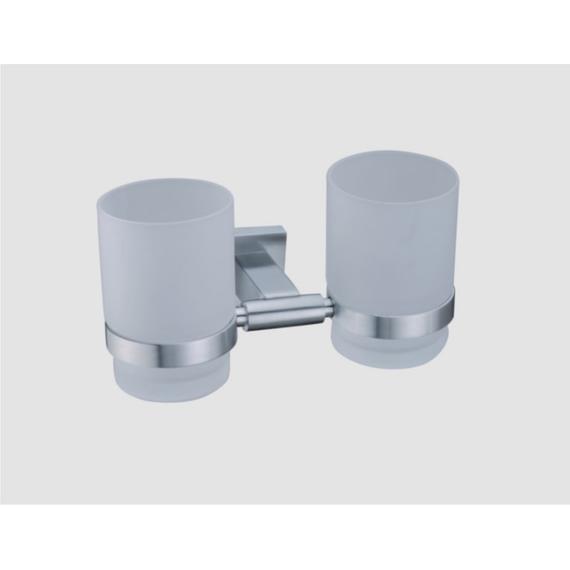 Stainless steel double tumbler holder RAL2614