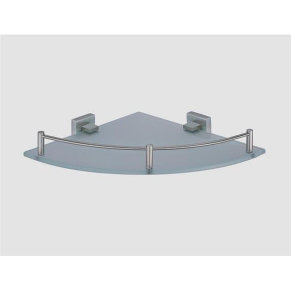 Stainless steel corner glass shelf RAL2612A