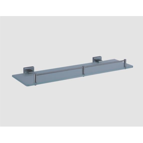 Stainless steel single glass shelf(matt)RAL2612