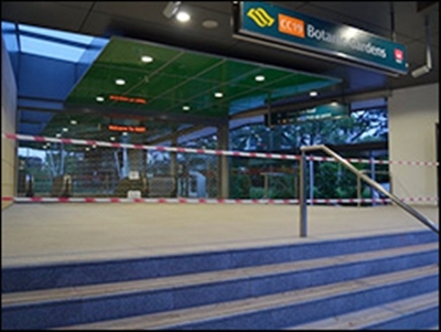 Wire Mesh   Botanic Gardens MRT Station