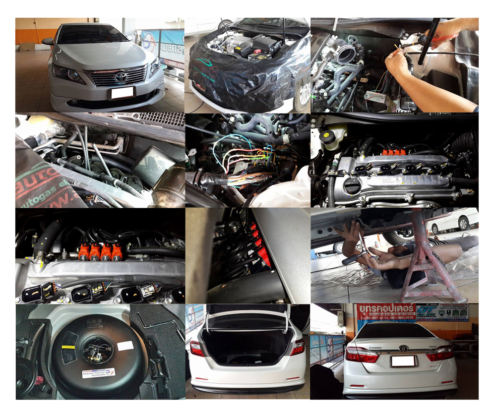 Toyota Camry 2013 ติดตั้งแก๊สระบบหัวฉีด AC Stag 4 Eco