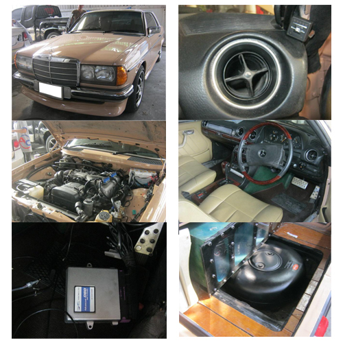 Benz 280 Ce ติดแก๊สหัวฉีด เอ็นเนอร์จี รีฟอร์ม พร้อมถังโดนัท 52 ลิตร