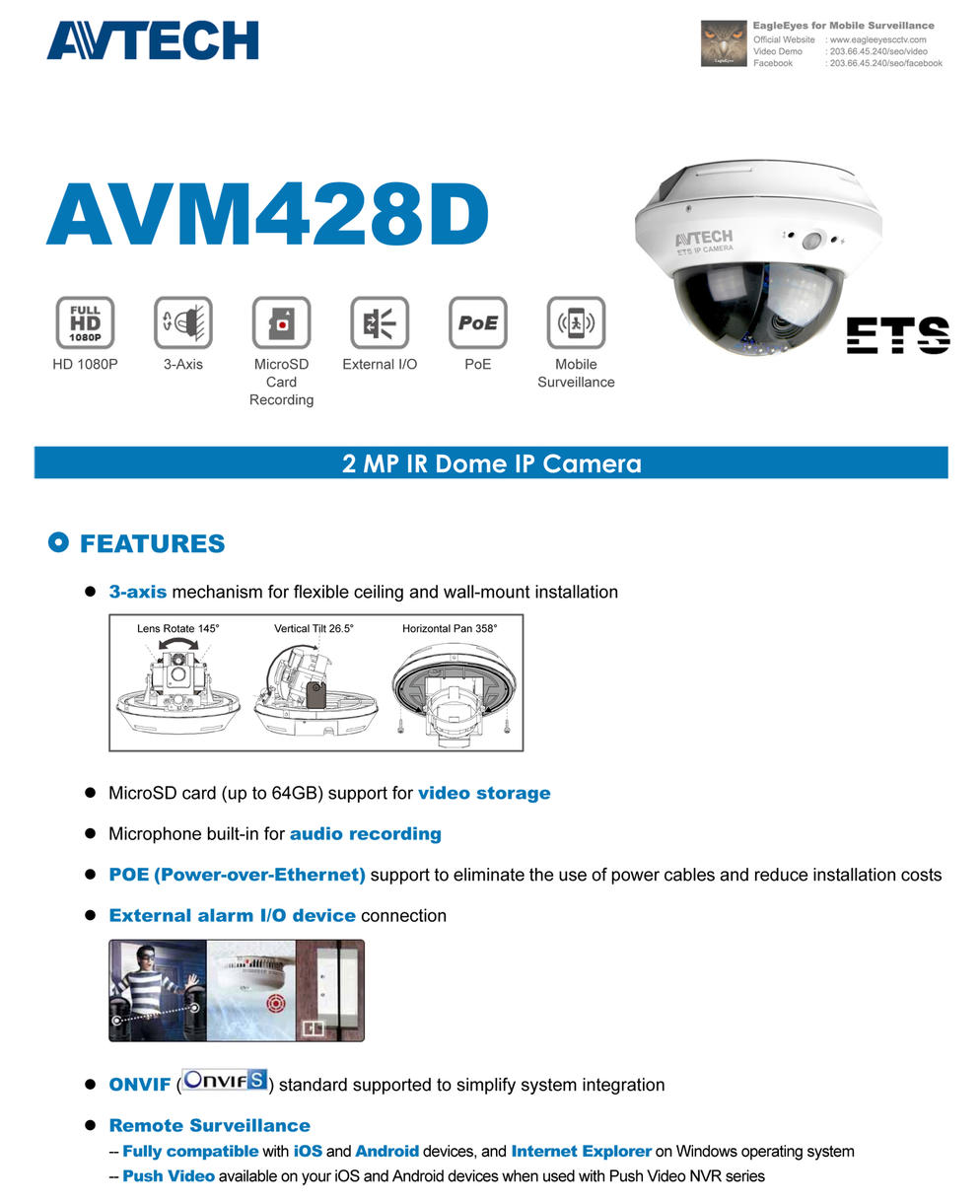 รายละเอียดสินค้า AVM428D