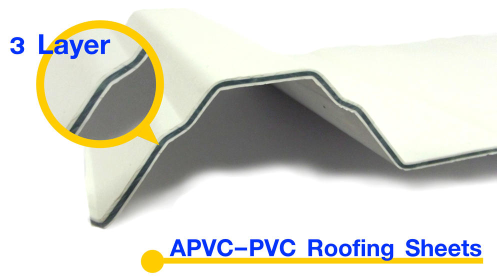 APVC-PVC Roofing Sheets 3 ชั้น