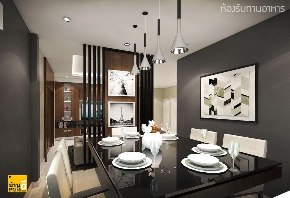 งานออกแบบและตกแต่งภายในห้องรับประทานอาหาร บ้านคุณลัดดาวัลย์  ขันถม