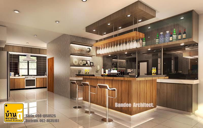 งานออกแบบและตกแต่งภายในเคาน์เตอร์บาร์ บ้านนายแพทย์เก่ง  สืบนุการณ์
