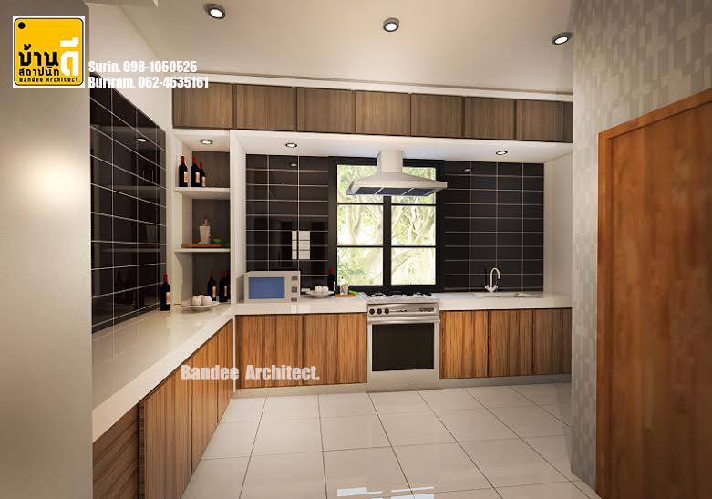 งานออกแบบและตกแต่งภายในห้องครัว บ้านนายแพทย์เก่ง  สืบนุการณ์