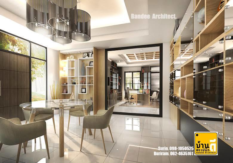 งานออกแบบและตกแต่งภายในห้องนั่งเล่น บ้านนายแพทย์เก่ง  สืบนุการณ์